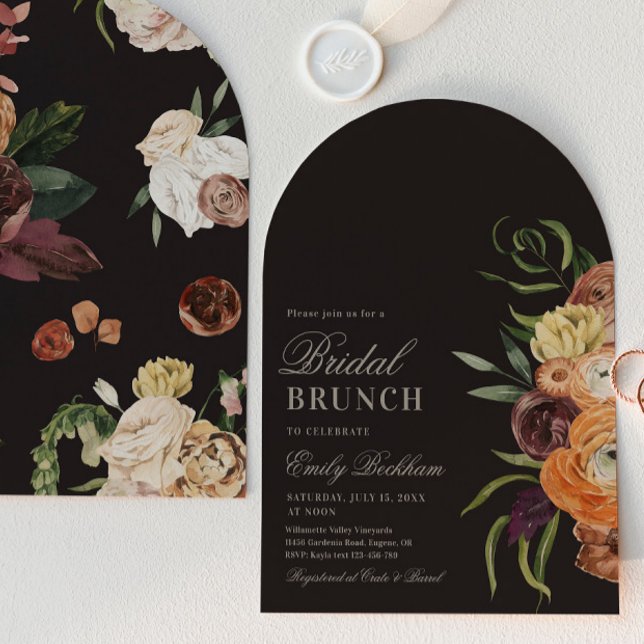 Invitación de brunch nupcial con arco floral sofis (Subido por el creador)