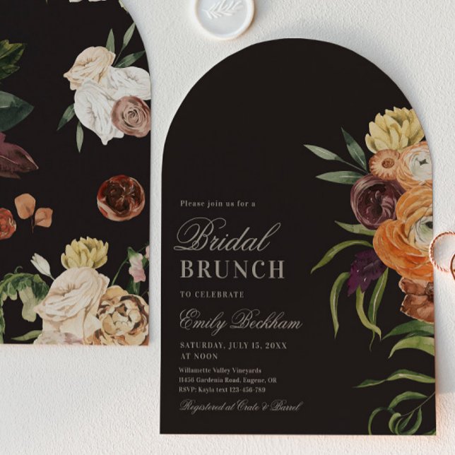 Invitación de brunch nupcial con arco floral sofis (Subido por el creador)