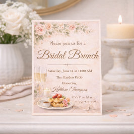 Invitación de Brunch Nupcial con Champán