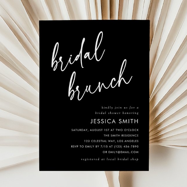 Invitación de Brunch Nupcial con Letra Manuscrita  (Subido por el creador)