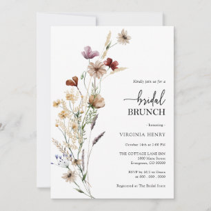 Invitación de Brunch Nupcial Floral Elegante