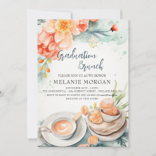 Invitación de Brunch Nupcial Floral y Comida