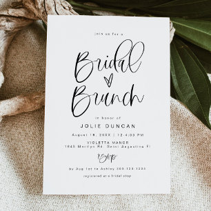 Invitación de Brunch Nupcial, Tipografía Caprichos