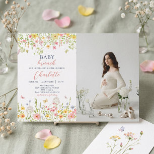 Invitación de Brunch para Baby Shower en Jardín de