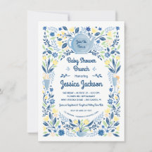 Invitación de Brunch para Baby Shower Encantador A