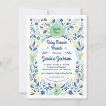Invitación de Brunch para Baby Shower Encantador V