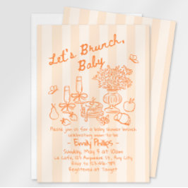 Invitación de Brunch para Baby Shower | Rayas Nara