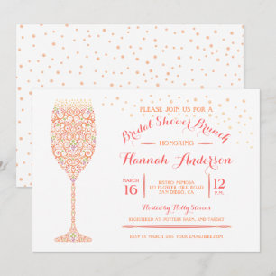 Invitación de Brunch para Desayuno de Novia con Ch