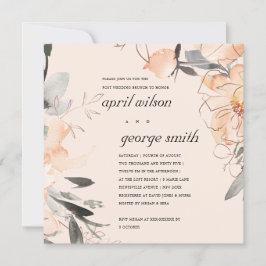 INVITACIÓN DE BRUNCH POST NUPCIAL FLORAL NARANJA R