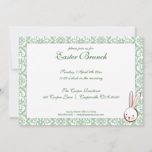 Invitación de brunch verde elegante de Pascua