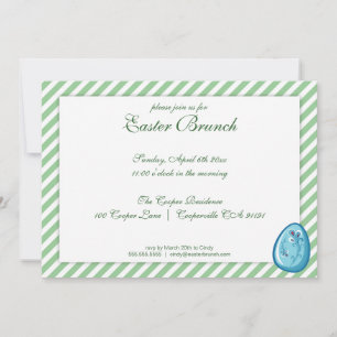 Invitación de brunch verde elegante de Pascua