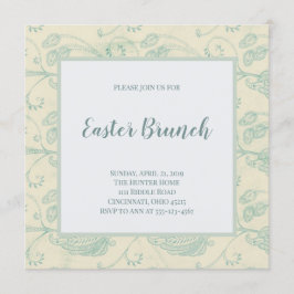 Invitación de brunch vintage de Pascua