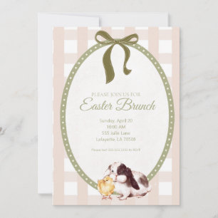 Invitación de brunch vintage de Pascua
