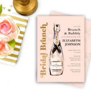Invitación de brunch y brindis para la boda de mel