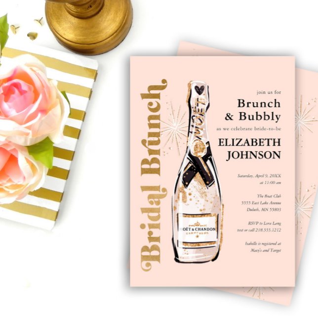 Invitación de brunch y brindis para la boda de mel (Subido por el creador)