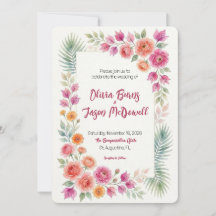 Invitación de Bugainvillea en Flor