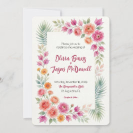 Invitación de Bugainvillea en Flor