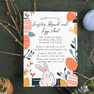 Invitación de Bunny a Brunch de Pascua y caza de h
