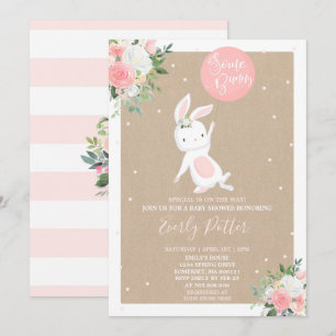 Invitación de Bunny Baby Shower a algunos conejito