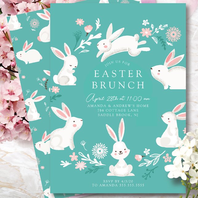 Invitación de Bunny Hop Easter Brunch (Subido por el creador)