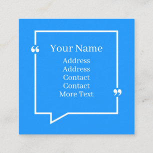 Invitación de burbuja del discurso de diseño azul