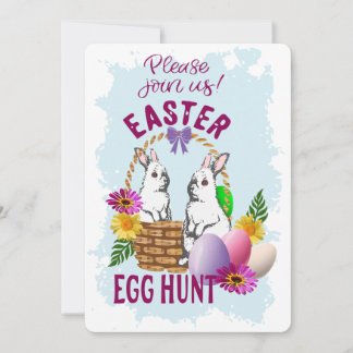 invitación de búsqueda de huevos de Pascua