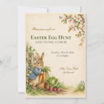 Invitación de búsqueda de huevos de Pascua de Pete
