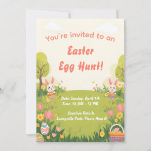 Invitación de búsqueda de huevos de Pascua – Invit