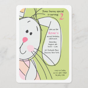 Invitación de búsqueda y escondite de conejito