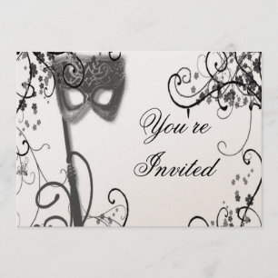 Invitación de BW de la mística de la mascarada