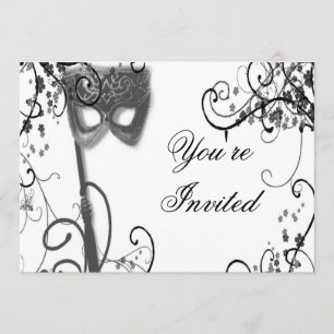 Invitación de BW de la mística de la mascarada