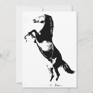 Invitación de caballo alzándose