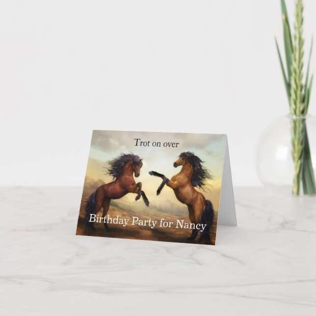 invitación de caballos salvajes (Anverso)