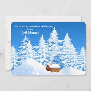 Invitación de cabaña nevada