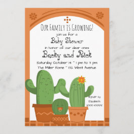 Invitación de Cactus Baby Shower