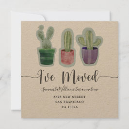 Invitación de Cactus de mudanzas de Hogar