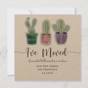 Invitación de Cactus de mudanzas de Hogar