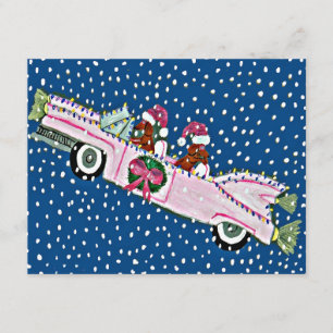 Invitación de Cadillac de Navidad de Papás Noel Da