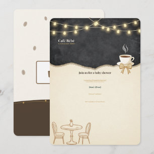 Invitación de Café Bébé Toast para Baby Shower