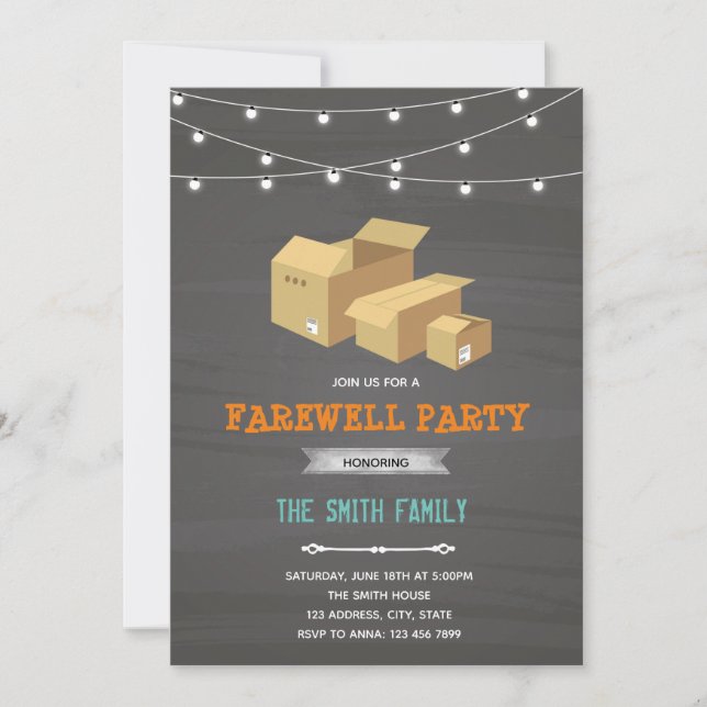 Invitación de caja que se va a quitar (Anverso)