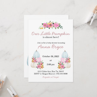 Invitación de calabaza Baby Shower