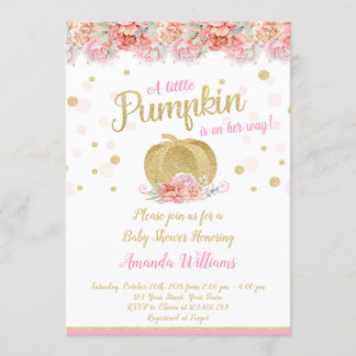 Invitación de calabaza Baby Shower