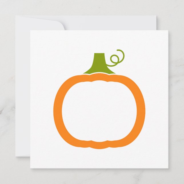Invitación de calabaza con espacio para tu texto (Anverso)
