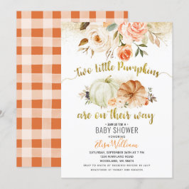 Invitación de calabaza de Coral Florals de otoño