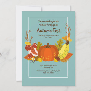 Invitación de Calabaza de Otoño
