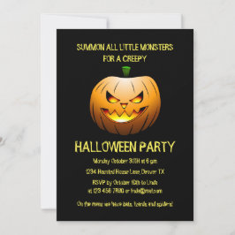 Invitación de calabaza espeluznante de Halloween q