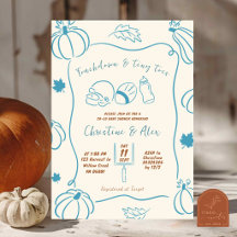 Invitación de Calabaza Otoñal Dibujada a Mano Touc