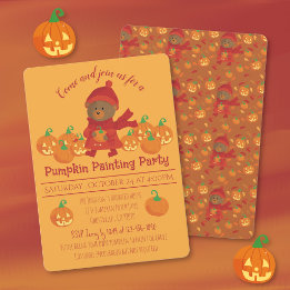 Invitación de calabaza para pintar o tallar para H