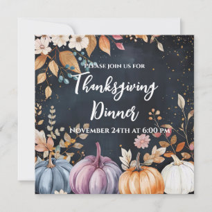 Invitación de calabazas acuáticas de la cena de Ac