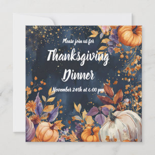 Invitación de calabazas acuáticas de la cena de Ac